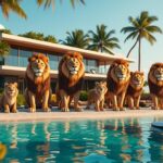 découvrez la collection lazy lions et rejoignez une communauté exclusive réunie autour d'une île privée virtuelle, un espace unique pour partager et créer ensemble.